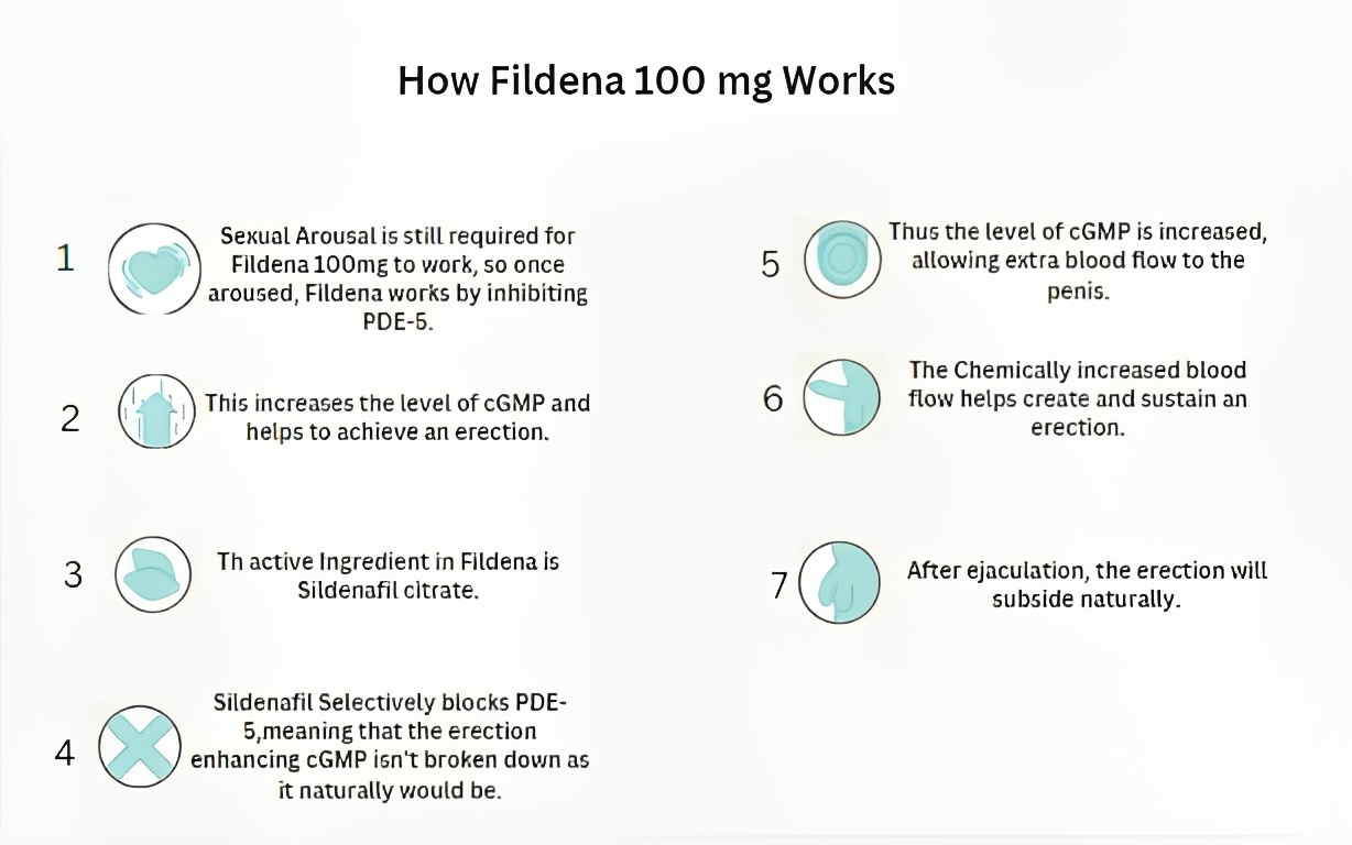 How Fildena 100mg Works